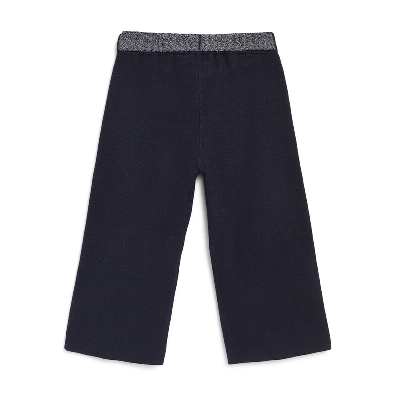 Girls Dark Blue Solid Long Trousers image number 1